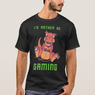 Camiseta Gamer Dino Rex Gaming I'Preferencialmente Be Compu