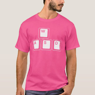 Camiseta Gamer divertido WASD retrô