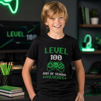 Camiseta Gamer do 100º Dia de Escola - Vídeo Game