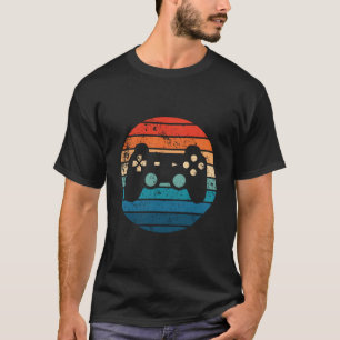 Camiseta Gamer do Controlador de Gamepad Retroativo Vintage