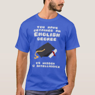 Camiseta Gamer engraçado do rpg do formando inglês do gra