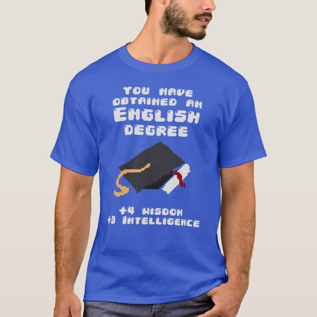 Camiseta Gamer engraçado do rpg do formando inglês do grau (Frente)