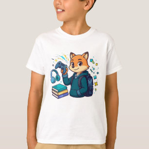 Camiseta Gamer Fox Estudante - Jogos de Volta às Aulas