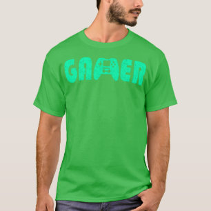 Camiseta Gamer Gamepad Neon Green