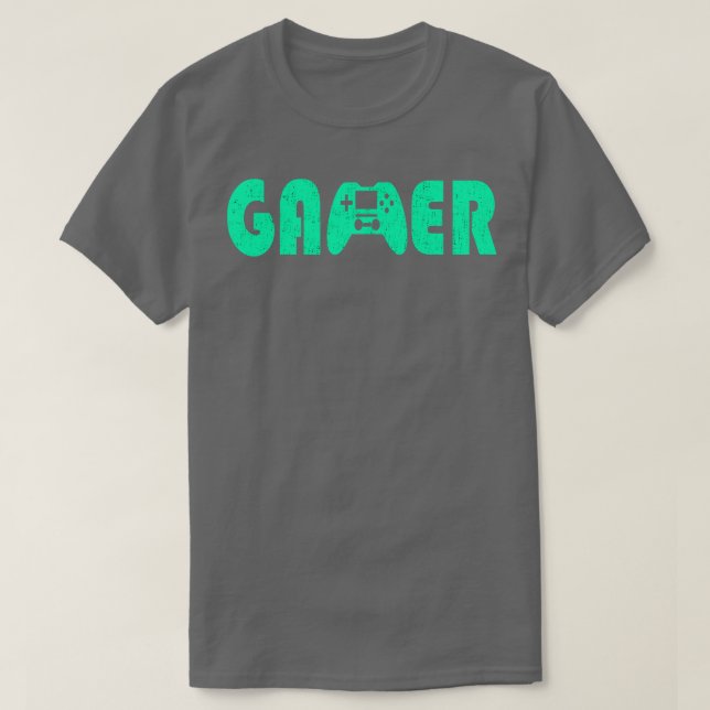 Camiseta Gamer Gamepad Neon Green (Frente do Design)