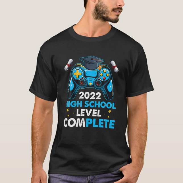 Camiseta Gamer Gaming High School Level Complete Class Of 2 (Frente)