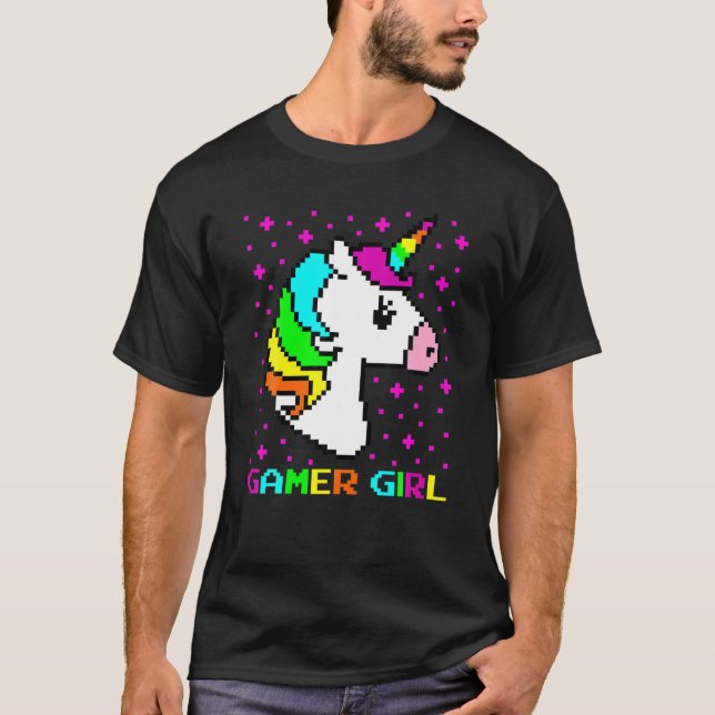Camiseta Gamer Garota Bonita Gift Rainbow Galaxn Legal V (Frente)