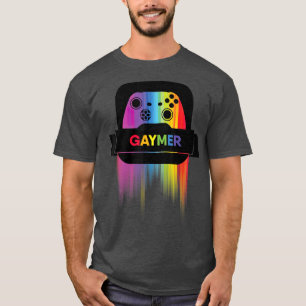Camiseta Gamer Gaymer T Orgulho gay Rainbow Gamepad