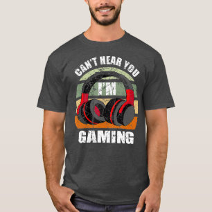 Camiseta Gamer Gift Headset Engraçado Não Te Ouço Estou Jog