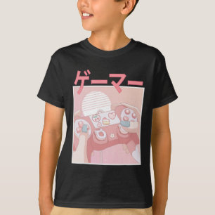 Camiseta Gamer Girl Anime Kawaii Jogando Um Vídeo Muito Bon