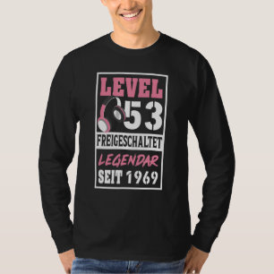 Camiseta Gamer Girl Do Nível 53 Desde O Aniversário De 1969
