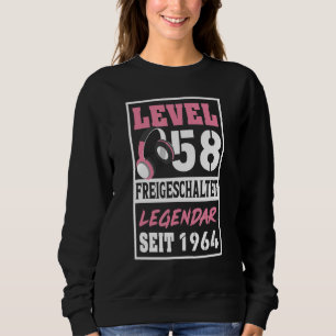 Camiseta Gamer Girl Do Nível 58 Desde O Aniversário De 1964