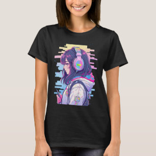 Camiseta Gamer Girl Funny Pastel Japão Anime Streamer Japão