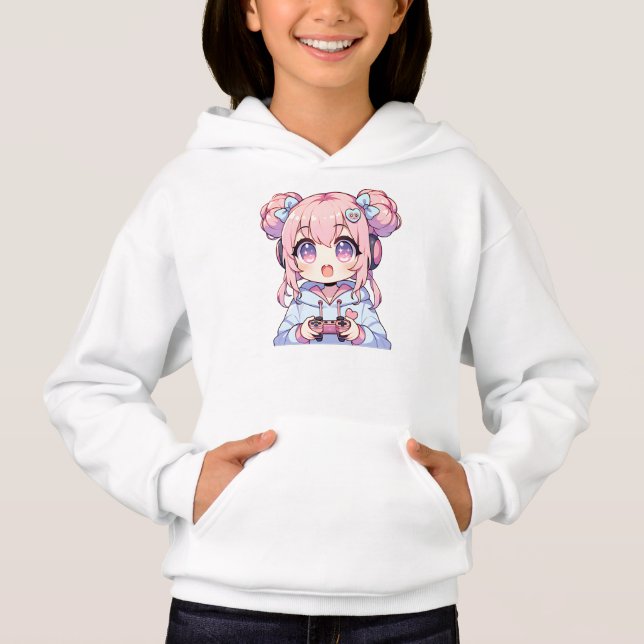 Camiseta Gamer Girl Hoodie (Frente)