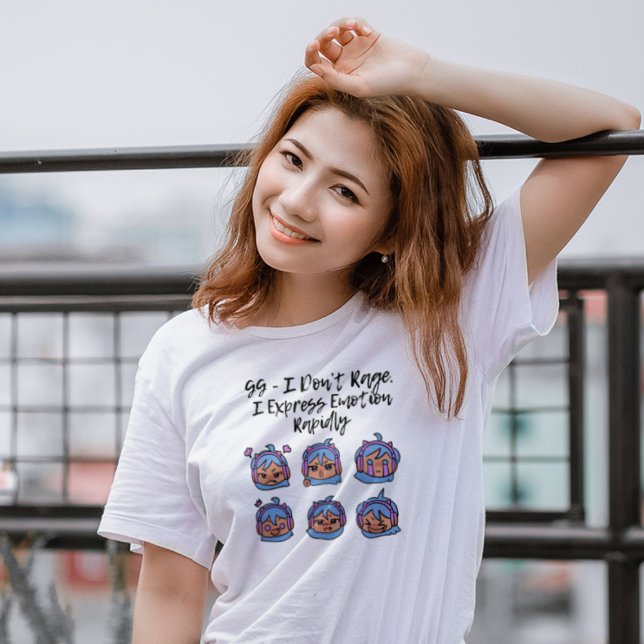 Camiseta Gamer Girl I Don’t Rage Kawaii Gaming Humor (Criador carregado)