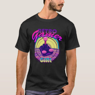 Camiseta Gamer Girl Retro Classic Videos games 8 Bits 16 Bi