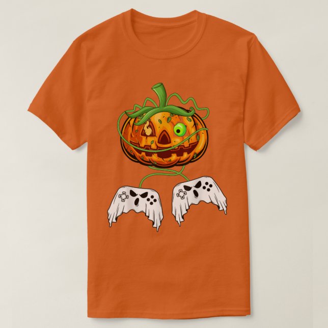 Camiseta Gamer Halloween s for Boys Kids T Costume (Frente do Design)