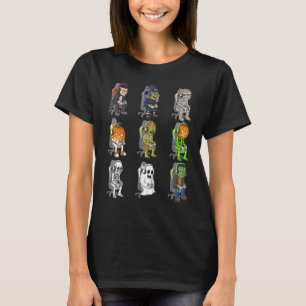 Camiseta Gamer Halloween Skeleton Vampire Jogo Mummy Boys