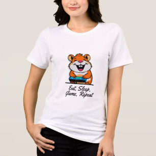 Camiseta Gamer Hamster bonito com citação engraçada
