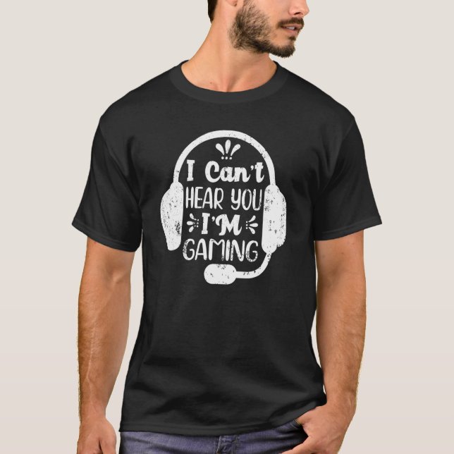 Camiseta Gamer Headset Pode Ouvir Você Estou Jogando 5 (Frente)
