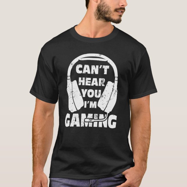 Camiseta Gamer Headset Pode Ouvir Você Estou Jogando 9 (Frente)