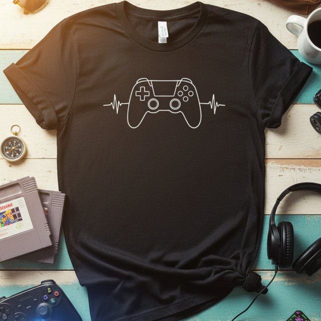 Camiseta Gamer Heartbeat (Criador carregado)