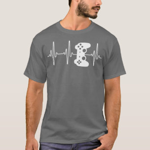 Camiseta Gamer Heartbeat Pulse Videos games Controladora Ga