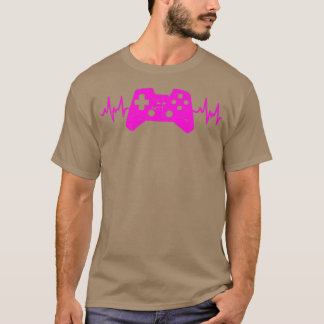 Camiseta Gamer Heartbeat Videos games Engraçados Garota de 