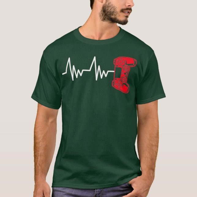 Camiseta Gamer Heartline Video Gaming Controller com um (Frente)