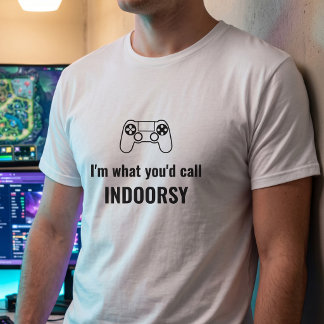 Camiseta Gamer Indoorsy Personalizado - Gráfico de Citação