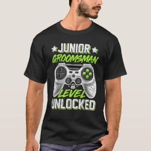 Camiseta Gamer Júnior Pajem Nível Desbloqueado Video Game