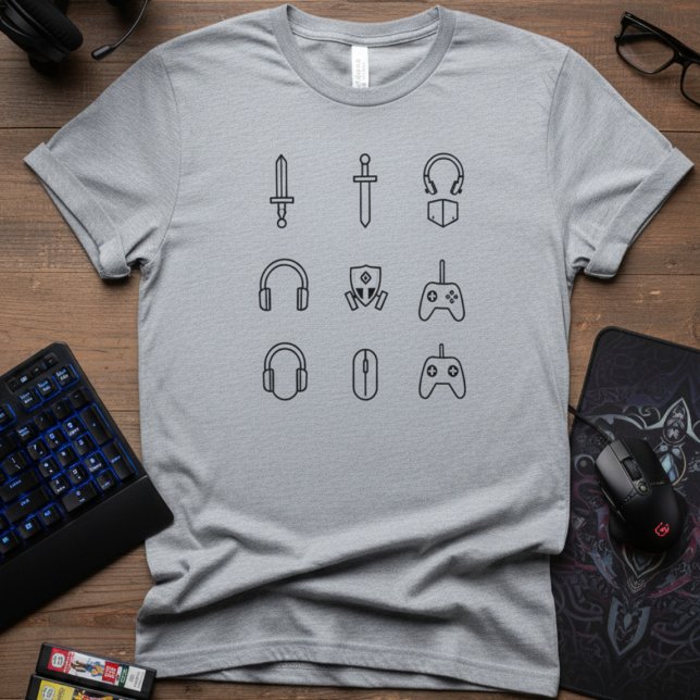 Camiseta Gamer Loadout Icons (Criador carregado)