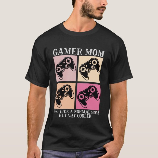 Camiseta Gamer Mãe Computador Jogo Vídeo Jogo Console Mães (Frente)