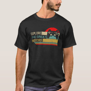 Camiseta Gamer Meming Indoorsy Explore O Excelente Em Porto