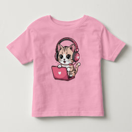 Camiseta Gamer Menina Gato Jogos Fofo