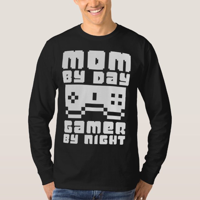 Camiseta Gamer Mom Motherhood Joystick Controller Video Gam (Frente)