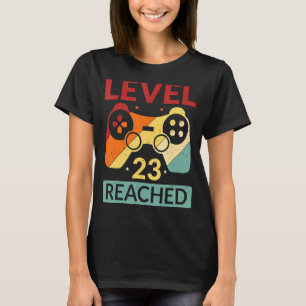 Camiseta Gamer Nível 23 Atingido no dia 23 de aniversário 1