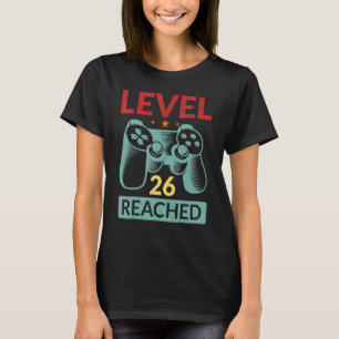 Camiseta Gamer Nível 26 Atingido no 26º aniversário 1