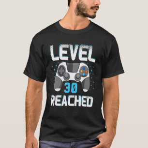 Camiseta Gamer Nível 30 Atingido aniversário de 30 anos 1