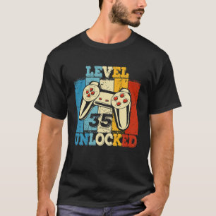 Camiseta Gamer Nível 35 - Controladora de jogos completa de