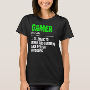 Camiseta Gamer Noute Definition Video Game Player Pc
