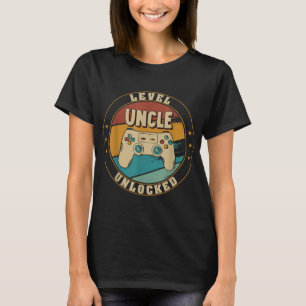 Camiseta Gamer Novo Tio Pai Mãe Bebê Pregança de Anúncio
