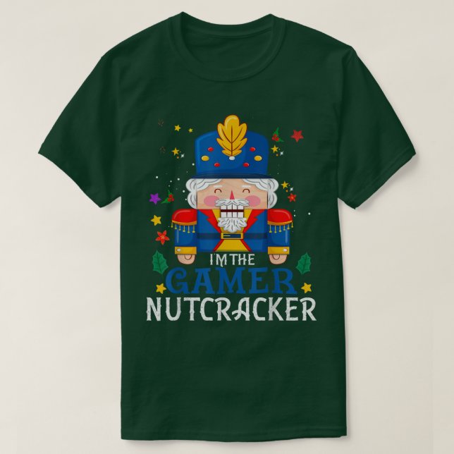 Camiseta Gamer Nutcracker Matching Family Group Natal P (Frente do Design)