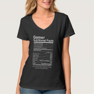 Camiseta Gamer Nutritional Facts Legal Gamer Video Game Fun