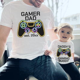 Camiseta Gamer Pai Est Date Gaming Padre Match