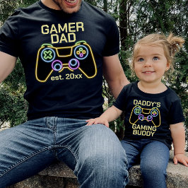Camiseta Gamer Pai Est Date Gaming Padre Match