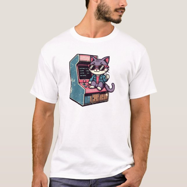 Camiseta Gamer para Retro | Estilo de Arcade de Bootleg Vin (Frente)