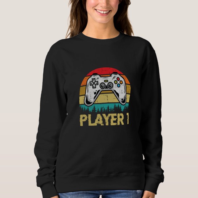 Camiseta gamer player 1 player 2 matching couple video game (Frente)