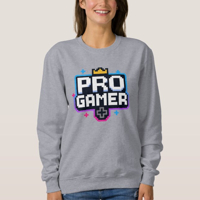Camiseta GAMER PRO — Crachá Pixel Art 8-Bit (Frente)