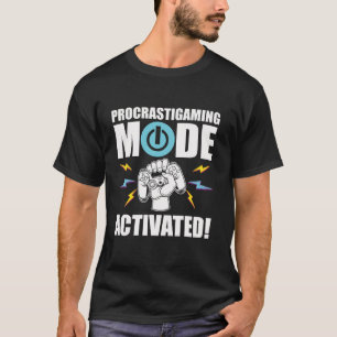 Camiseta Gamer Procrastigame Mode (Modo Procrastigame ativa